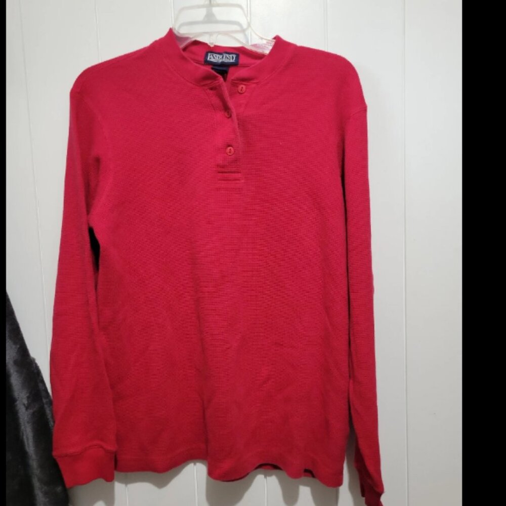 Womens size medium Red Long Sleeve Lands End Shirt